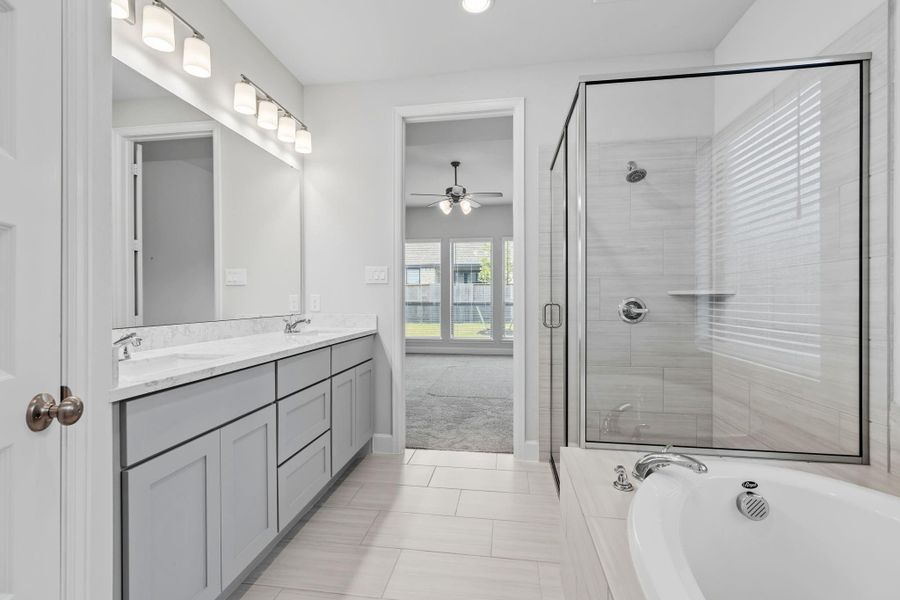 Furnished interior view inside a new home in Cane Island 50', Katy (Image 12). Furnished interior view inside a new home in Cane Island 50', Katy (Image 12).