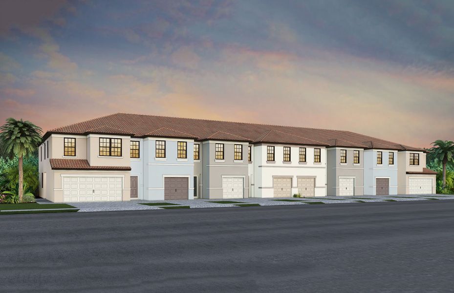 Front exterior of a new home in Sawgrass at Coral Lakes, Cape Coral, FL, highlighting curb appeal (Image 19).