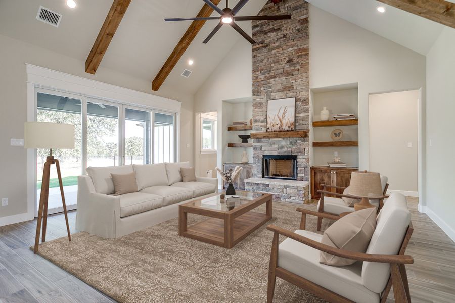 Representative furnished interior of a home built from the The Lubbock by Kenmark Homes in Cotten Creek, Azle (Image 6). Representative furnished interior of a home built from the The Lubbock by Kenmark Homes in Cotten Creek, Azle (Image 6).