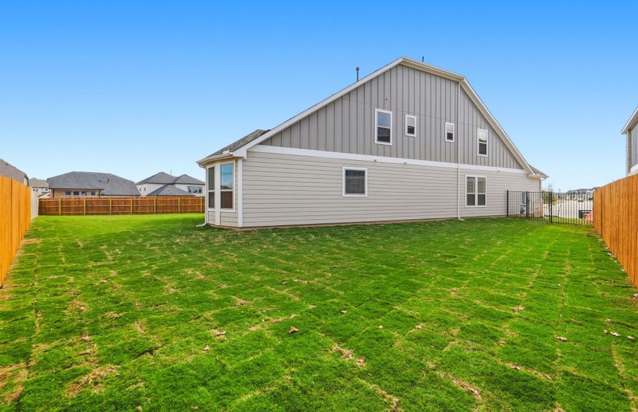 Exterior details and patio area of a home in Santa Rita Ranch, Liberty Hill (Image 30).