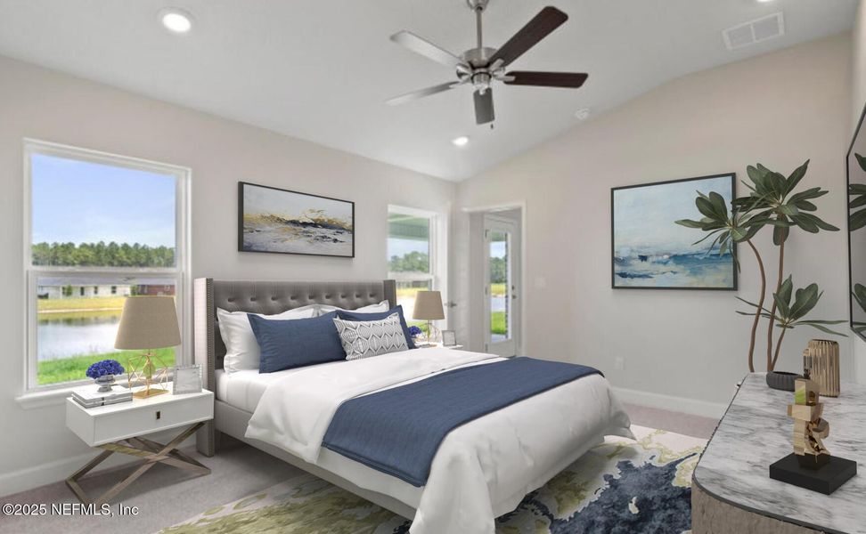 Furnished interior view inside a new home in Shadow Crest at Rolling Hills, Green Cove Springs (Image 9).