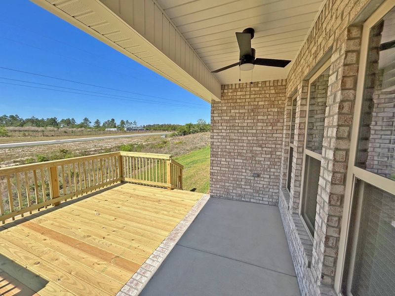 Exterior details and patio area of a home in The Bluffs at Lafayette, Freeport (Image 3).