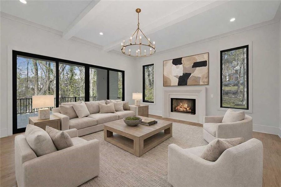 Furnished interior view inside a new home in , Alpharetta (Image 34).