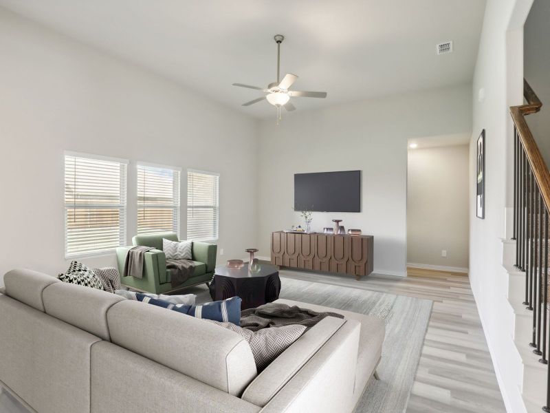 Furnished interior view inside a new home in Lakehaven - Premier Series, Farmersville (Image 4).