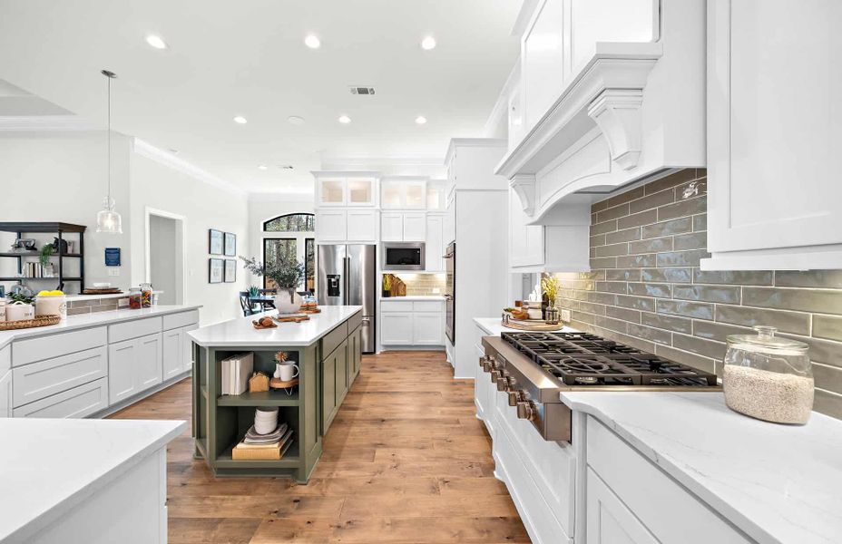 Representative furnished interior of a home built from the 3546 by Ravenna Homes in The Woodlands Hills 65′, Willis (Image 15).