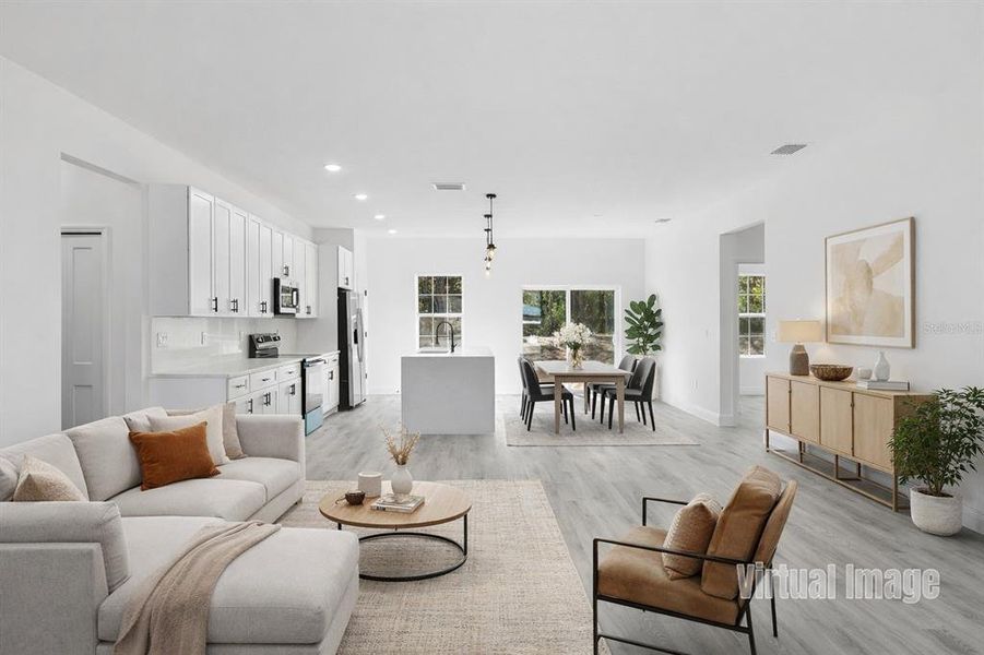 Furnished interior view inside a new home in , Citrus Springs (Image 13).