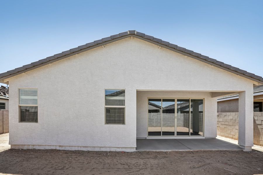 Back exterior. Finishes and options may vary by community