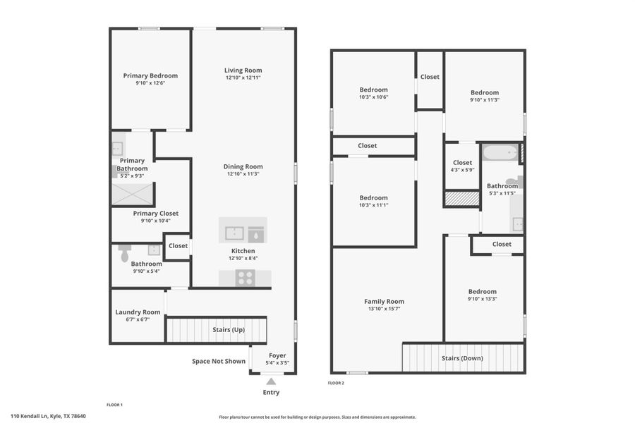 2D floor plan layout of this home in , Maxwell, TX (Image 6).