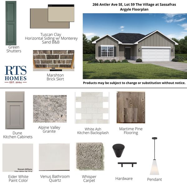2D floor plan layout of this home in The Village at Sassafras, Allenhurst, GA (Image 3).