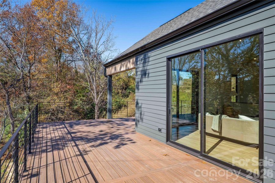 Exterior details and patio area of a home in , Asheville (Image 25).