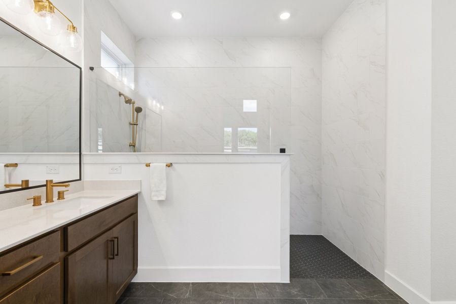 Representative furnished interior of a home built from the The Beeville by David Weekley Homes in Wolf Ranch – West Bend, Georgetown (Image 4).