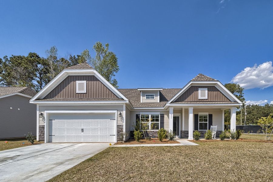 Representative exterior photo of a completed home built from the Wisteria II by Great Southern Homes in Briarfield, Conway, SC (Image 5).