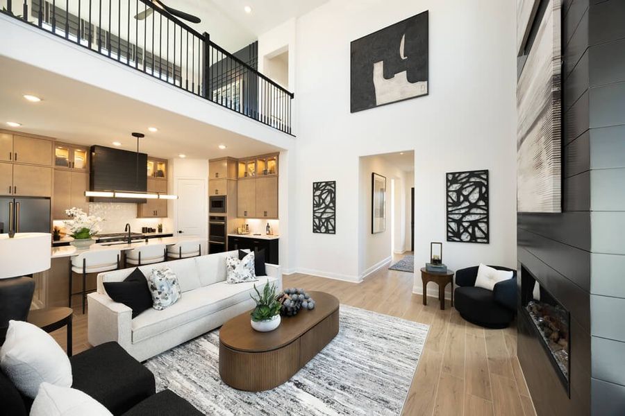 Furnished interior in a model home at Grange 40' Homesites in Katy (Image 5).