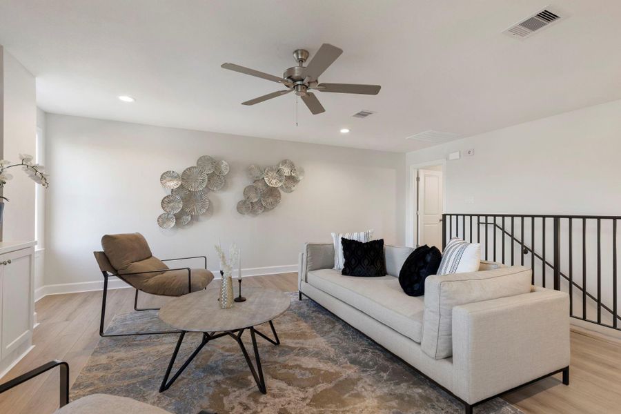 Furnished interior view inside a new home in , Brenham (Image 39).