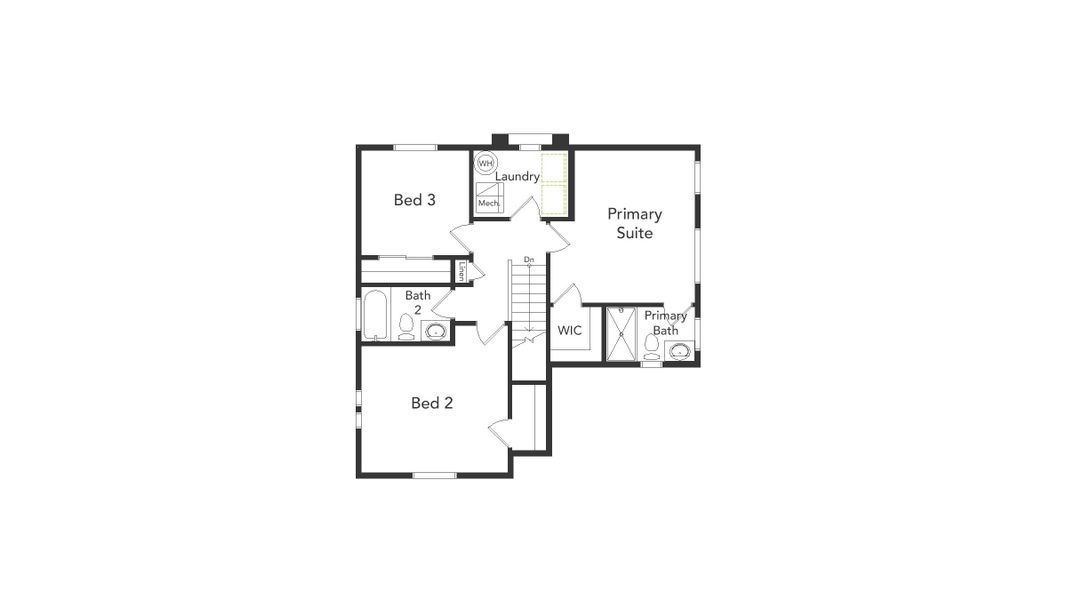 2D floor plan layout of this home in Reunion, Commerce City, CO (Image 3).