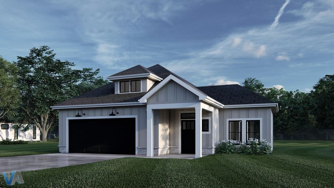 Representative exterior photo of a completed home built from the Palazzo by Perfection Builders in The Courtyards at The Heritage, Andover, KS (Image 21).
