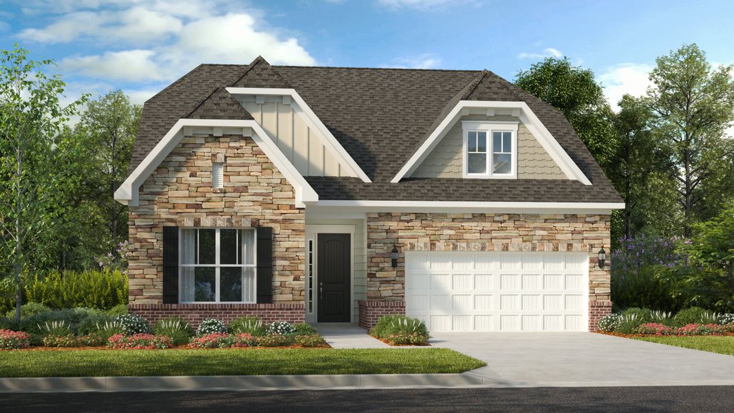 Representative exterior photo of a completed home built from the Laney by Taylor Morrison in River Falls, Tega Cay, SC (Image 22).