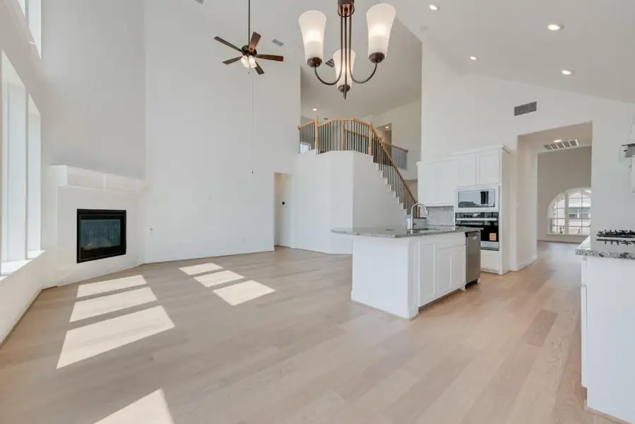 Furnished interior view inside a new home in Dominion of Pleasant Valley, Wylie (Image 9).