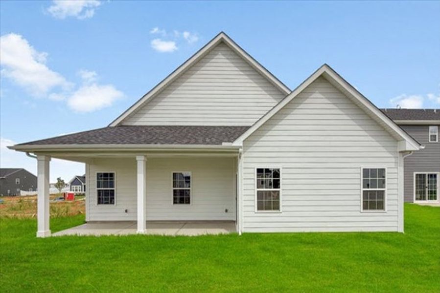 Exterior details and patio area of a home in Berkeley Single-Family, Spartanburg (Image 13).