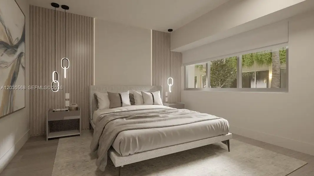 Furnished interior view inside a new home in , Miami Beach (Image 15).