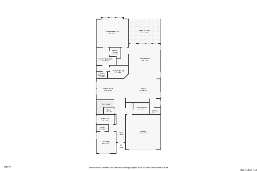 2D floor plan layout of this home in Davis Ranch, San Antonio, TX (Image 6).