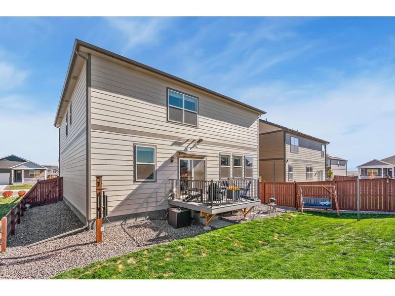 Exterior details and patio area of a home in Mallard Ridge, Johnstown (Image 4).