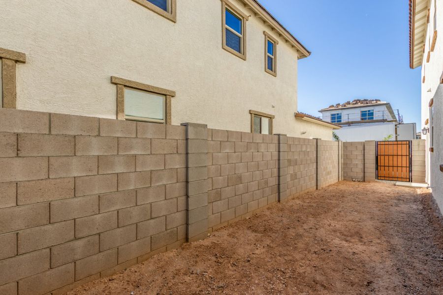 Exterior details and patio area of a home in Solvida at Estrella, Goodyear (Image 3).