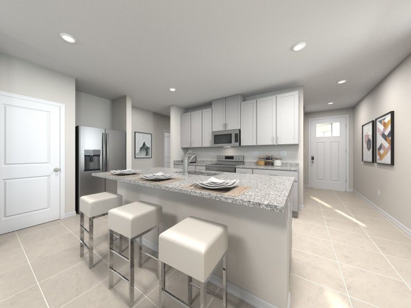 Furnished interior view inside a new home in Two Rivers - Premier Series, Zephyrhills (Image 3). Furnished interior view inside a new home in Two Rivers - Premier Series, Zephyrhills (Image 3).