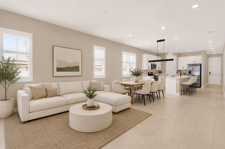 Furnished interior view inside a new home in Seasons at Lakeside Forest, Tavares (Image 13).