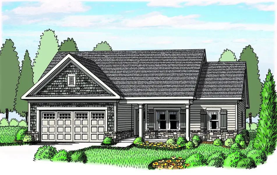 Representative rendering of the exterior for the (GA)The Carson | Front Entry by Reliant Homes (Image 4).
