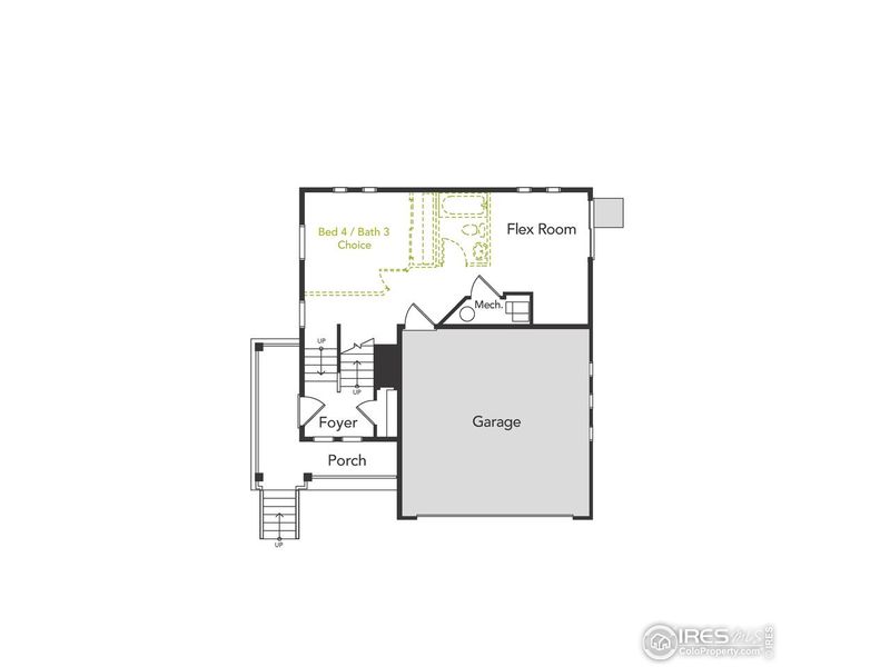 2D floor plan layout of this home in Erie Highlands, Erie, CO (Image 3). 2D floor plan layout of this home in Erie Highlands, Erie, CO (Image 3).