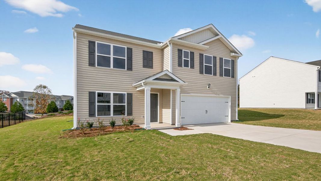 Representative exterior photo of a completed home built from the Hayden by D.R. Horton in Belle Grove, Wendell, NC (Image 5).