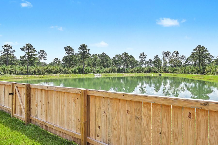 Exterior details and patio area of a home in The Groves of Berkeley, Moncks Corner (Image 3). Exterior details and patio area of a home in The Groves of Berkeley, Moncks Corner (Image 3).