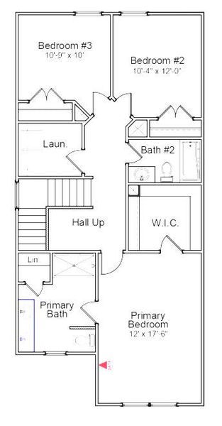 2D floor plan layout of this home in Central Creek, Goose Creek, SC (Image 3).