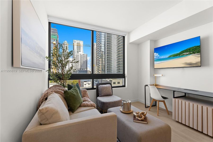 Furnished interior view inside a new home in , Miami (Image 10).