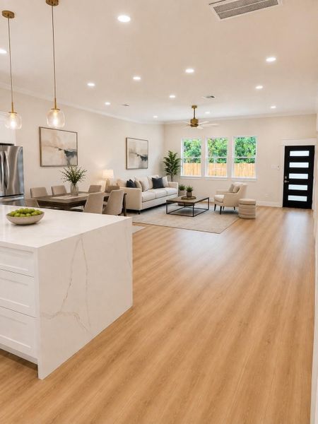 Virtually Staged living area