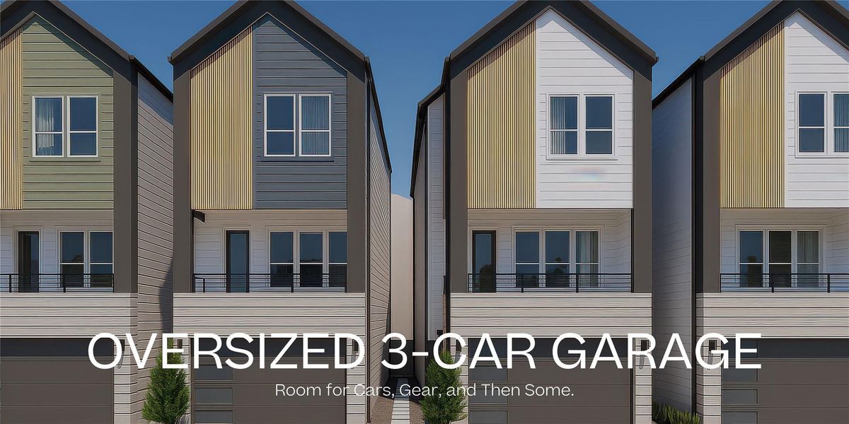 Every home in the community includes an oversized three-car garage—perfect for multiple vehicles, extra storage, or even a home gym. Every home in the community includes an oversized three-car garage—perfect for multiple vehicles, extra storage, or even a home gym.