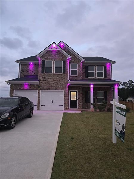 Front exterior of a new home in Fern Dale, Fairburn, GA, highlighting curb appeal (Image 36).
