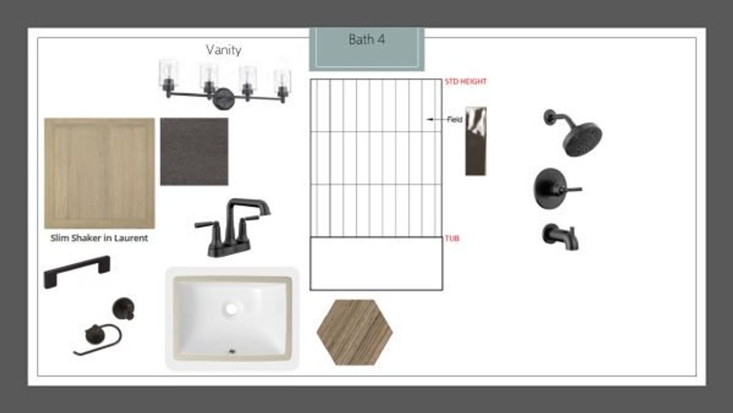 Sample of building materials used in homes in Rio Vista at Kelly Ranch, Aledo (Image 27).