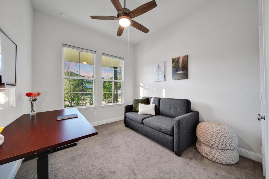 Furnished interior view inside a new home in The Highlands: Highland Duets, Porter (Image 7). Furnished interior view inside a new home in The Highlands: Highland Duets, Porter (Image 7).