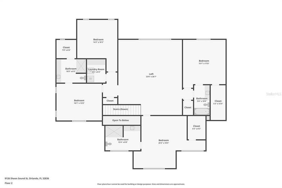 2D floor plan layout of this home in , Orlando, FL (Image 5).