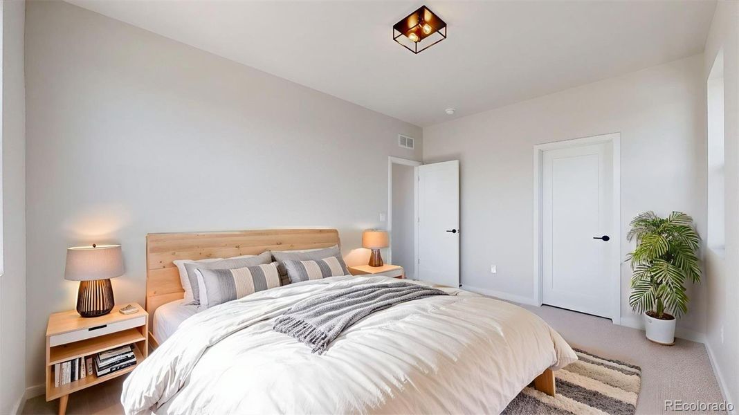 Virtually staged 3rd bedroom upper level