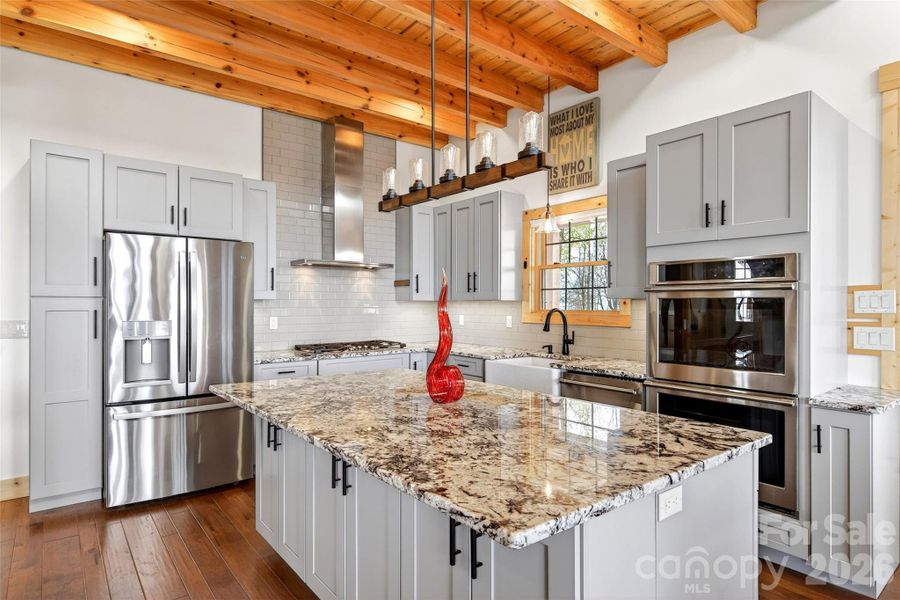 Granite countertops.