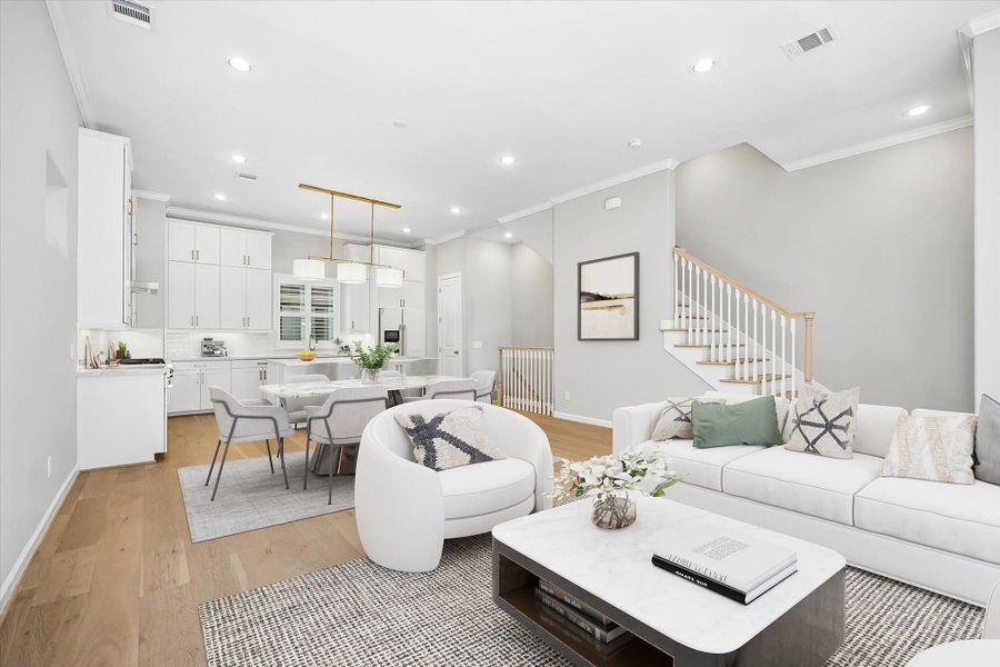 Furnished interior view inside a new home in , Houston (Image 10).