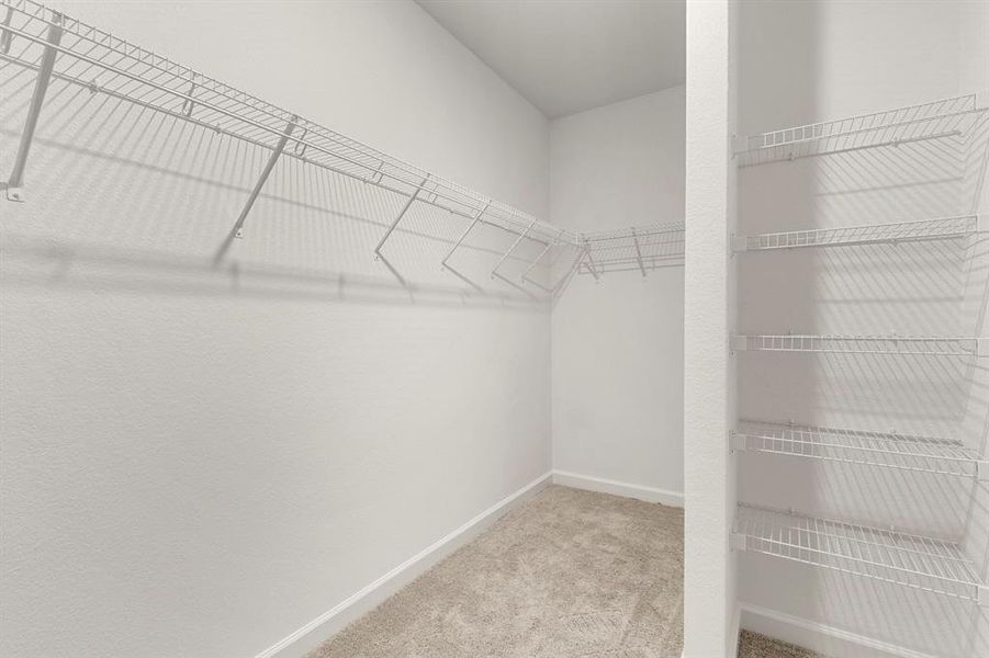 The master bedroom closet