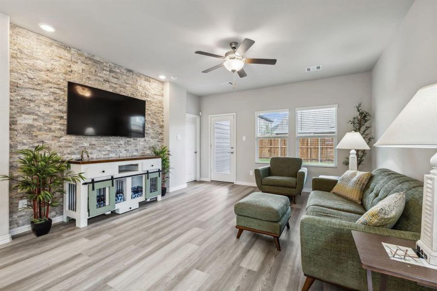 Furnished interior view inside a new home in Lakehaven - Spring Series, Farmersville (Image 5). Furnished interior view inside a new home in Lakehaven - Spring Series, Farmersville (Image 5).
