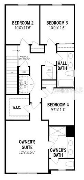 2D floor plan layout of this home in Hickory Grove, Winter Springs, FL (Image 4).