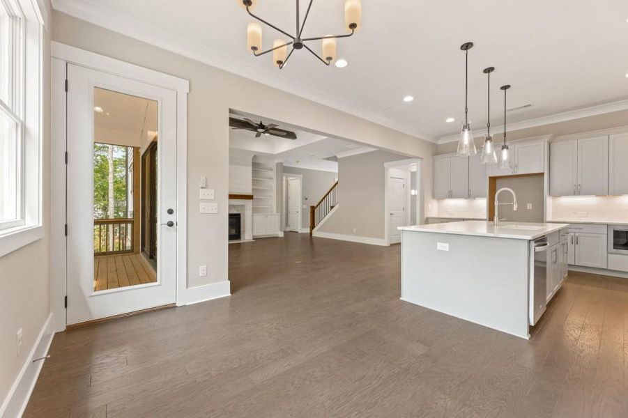 Furnished interior view inside a new home in Arden on Lanier, Cumming (Image 6). Furnished interior view inside a new home in Arden on Lanier, Cumming (Image 6).