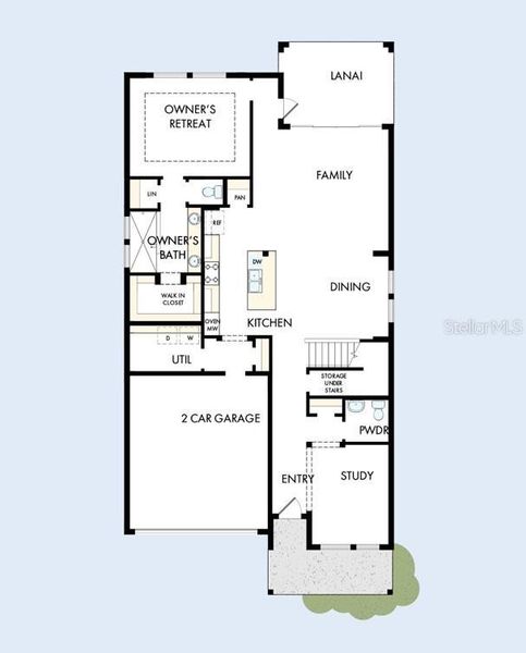 2D floor plan layout of this home in Oakfield at Mount Dora Cottage Series, Mount Dora, FL (Image 2). 2D floor plan layout of this home in Oakfield at Mount Dora Cottage Series, Mount Dora, FL (Image 2).