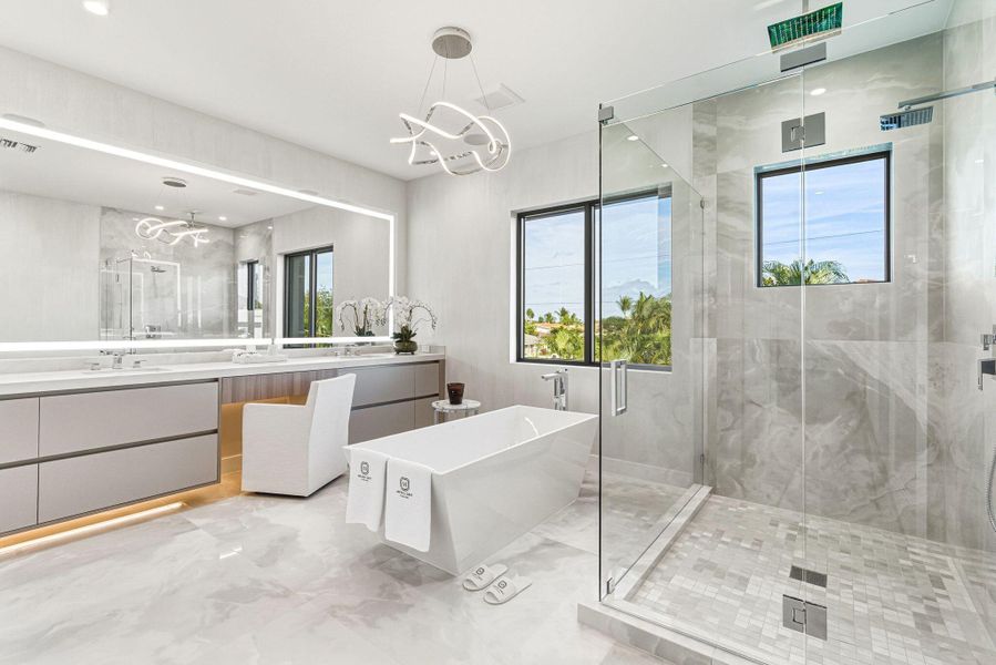 Furnished interior view inside a new home in , Boca Raton (Image 46).